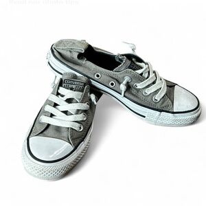 Converse Women’s Gray & White All Star Chuck Sneakers Size 6 Exellent Condition